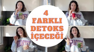 ZAYIFLATAN 4 FARKLI DETOKS İÇECEK TARİFİ  Ödem Atmak İçin Sıvı Beslenme Hazırlığı [upl. by Neelrac]