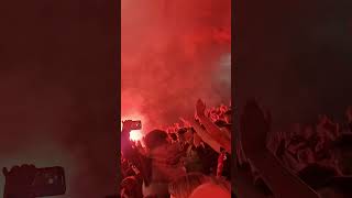 Aberdeen fans pyro show before rangers at home aberdeenfc football [upl. by Ihsir735]