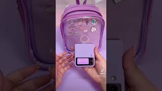 Jookstogo Purple Tech Ita Bag ASMR whatsinmybag shorts [upl. by Emerej]