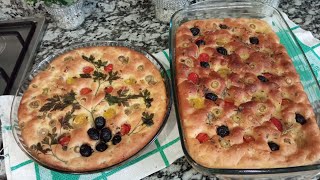 How To Make Focaccia تحضير فوكاتشيا [upl. by Odom]