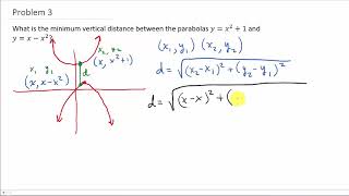 Optimization Find The Minimum Distance Between Two Graphs [upl. by Enitsrik]