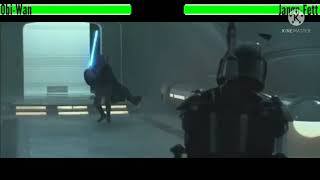 Obi Wan vs Jango Fett With Healthbars remake [upl. by Cordelie]