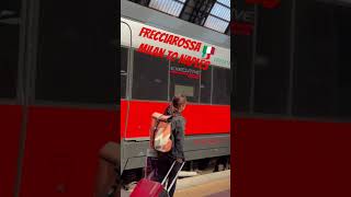 Milan to Naples business class Frecciarossa by trenitalia [upl. by Ynnavoj]