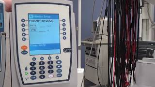 Infusion Pump Hospira Alaris Basic Infusion Setup [upl. by Hanauq]