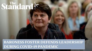 Exfirst minister Baroness Foster defends leadership during Covid19 pandemic [upl. by Montana369]