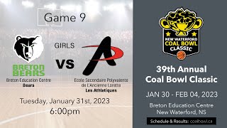 Coal Bowl 2023 Game 9  Breton Education Centre vs Polyvalente de LAncienneLorette GIRLS [upl. by Marelya]