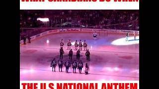 What Canadians Do When The US National Anthem Gets Cut Short [upl. by Cohl]