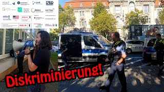 Spontandemo wegen Diskriminierung durch das quotBerliner Netzwerk Verschwörungserzählungenquot 081024 [upl. by Leff]