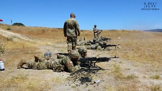 Army Reserve Soldiers Practice M240M249 at Fort Hunter Liggett [upl. by Pomfrey]