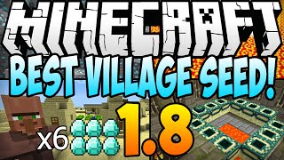 ★ Minecraft 18 Seeds  BEST VILLAGE SEED 6 Diamonds Stronghold amp Village AT Spawn Minecraft 18 [upl. by Lough]