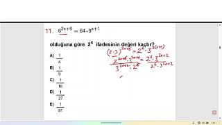 ALES 20243 SAYISAL AKADEMİK PERSONEL VE LİSANSÜSTÜ EĞİTİM GİRİŞ SINAV ÇÖZÜMLERİ SORU 11 171124 [upl. by Euseibbob]