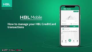 How to manage your HBL CreditCard transactions with HBL Mobile [upl. by Arabela706]