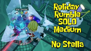 SOLO ROLIDAY RUMBLE No STELLA Medium Mode Challenge in Roblox Tower Heroes [upl. by Bevis]