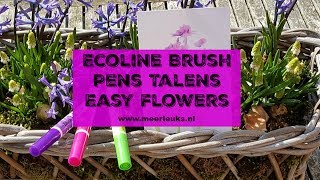 Ecoline Brush Pens Talens tutorial [upl. by Brittan653]