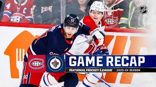 Canadiens  Jets 1218  NHL Highlights 2023 [upl. by Buehler]