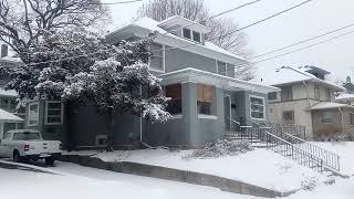 Elgin Illinois historic homes walking tour during and after winter snowstorm 2022 [upl. by Giacinta918]