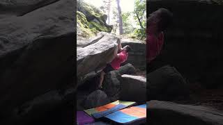 Basta assis 7B  Rocher d’Avon Fontainebleau Boulder bouldering climbing [upl. by Hayidan397]