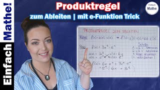 Ableitung einer Funktion mit Produktregel eFunktion bestimmen by einfach mathe [upl. by Auberon926]