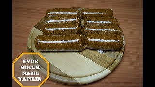 EVDE SUCUK NASIL YAPILIR  KATKI MADDESIZ SUCUK TARIFI  SAUSAGE RECIPE [upl. by Lareine990]