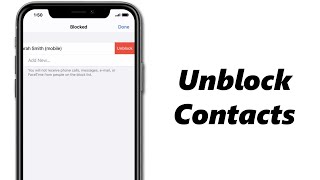 How To Unblock ContactPhone Number On iPhone [upl. by Nobe]