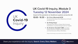 UK Covid 19 Inquiry  Module 3 Hearing  12 November 2024 AM [upl. by Flodur854]