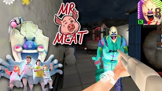 Mr Meat is Ice Scream 8 Mod Police Escape Gameplay [upl. by Fital]