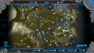 Zelda Breath Of The Wild HS carte n° 1 66 sanctuaires [upl. by Eanerb]