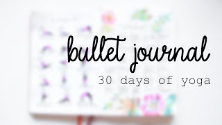 Bullet Journal  30 days of yoga [upl. by Inilam]