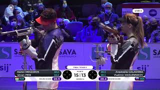 Final 10m Air Rifle Mixed Team  ISSF GP 10m Ruse Slovenia 14012022 [upl. by Edahsalof]