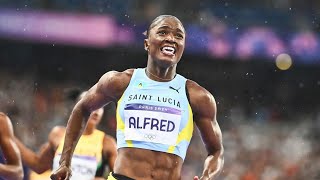 Julien Alfred Makes History with 100m Win Saint Lucia’s First Olympic Gold  Paris 2024 [upl. by Guimond]