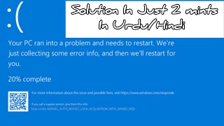 PC Ran Into a Problem and Needs to Restart Or Keep Restarting Again amp Again Solution [upl. by Yerhcaz]