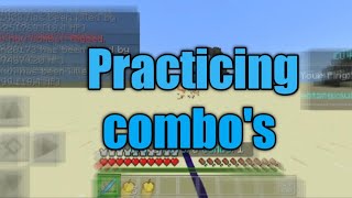 Practicing combos Ectary server Minecraft bedrock edition [upl. by Esinet]