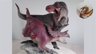 10 Sideshow Dinosaur T Rex vs Triceratops Part 1 [upl. by Mallin862]