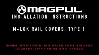 Magpul Instructions  MLOK Rail Covers Type 1 [upl. by Rraval]