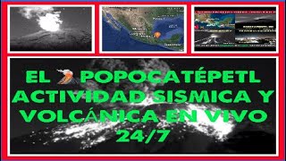 EN ALERTA ⚠️ ACTIVIDAD DEL VOLCÁN POPOCATÉPETL EN VIVO  SISMOS  ALERTA SISMICA  SISMOGRAMAS [upl. by Yves]