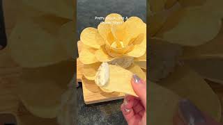 Pretty satisfying ASMR flower chips shorts asmr chips cheese snacks [upl. by Pudens]