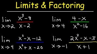 Evaluating Limits By Factoring [upl. by Diena]