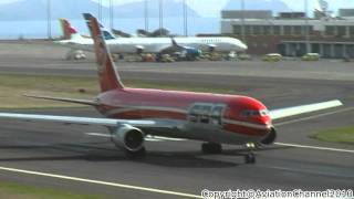 Heavy landings amp take offs A330200  B767300ER Madeira [upl. by Raven]