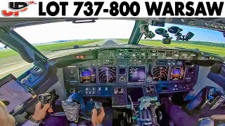 LOT🇵🇱 737800 Warsaw Takeoff  Cockpit Preparations amp Emergency Briefing [upl. by Maxa]