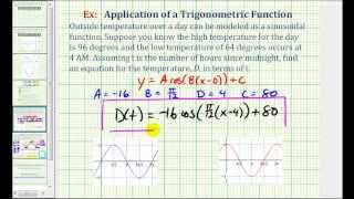 Ex Model Daily Temperatures Using a Trig Function [upl. by Kenna876]