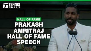 Prakash Amritraj Introduces Father Vijay Amritraj at 2024 Hall of Fame Ceremony  Tennis Channel [upl. by Oruntha]