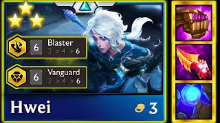 6 Blaster Hwei Carry⭐⭐⭐ft 6 Vanguard   TFT SET 12 [upl. by Ferne649]