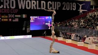 Maia Acro World Cup 2019  WG BEL2 Bal VAN ROYEN amp DE TROYER [upl. by Ardelle]