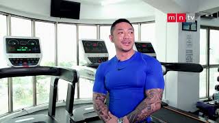 Myanmar Bodybuilder Tin Aung Cho Mntv Hello Myanmar Program Interview [upl. by Garibull]