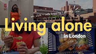 A day in a life of an international student in London  Living alone  work cafe hopping grocery [upl. by Corell135]