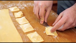 How To Make Homemade Spinach Ravioli amp Mezzaluna Pasta From Scratch [upl. by Bradstreet]