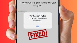 How to Fix Apple ID Verification Failed Your Apple ID or Password is Incorrect  iPhone  iPad 2024 [upl. by Nomzed]