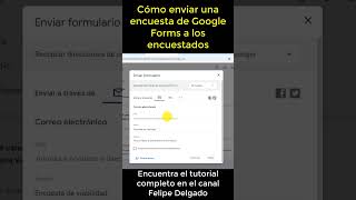 Cómo ENVIAR una ENCUESTA de Google Forms a los encuestados shorts [upl. by Holly-Anne90]