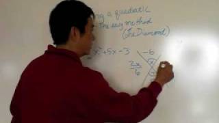 Factoring a Quadratic Trinomial using the Diamond methodMOV [upl. by Roze]