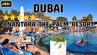 Dubai Luxury 5  Star Hotel  Anantara the Palm Dubai Resort  Longest Pools  Walking Tour  4K [upl. by Kin604]